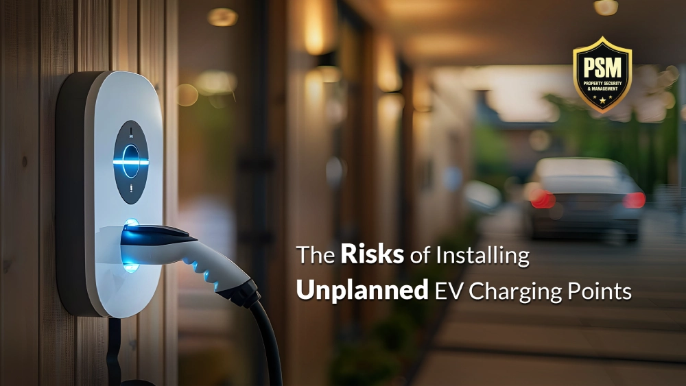 Professionally installed wall-mounted EV charging station in a clean, well-lit Dhaka apartment, ensuring residential EV charging safety.