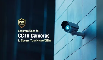 Modern blue-lit security camera mounted on a building exterior, representing reliable CCTV for home and office security Dhaka.